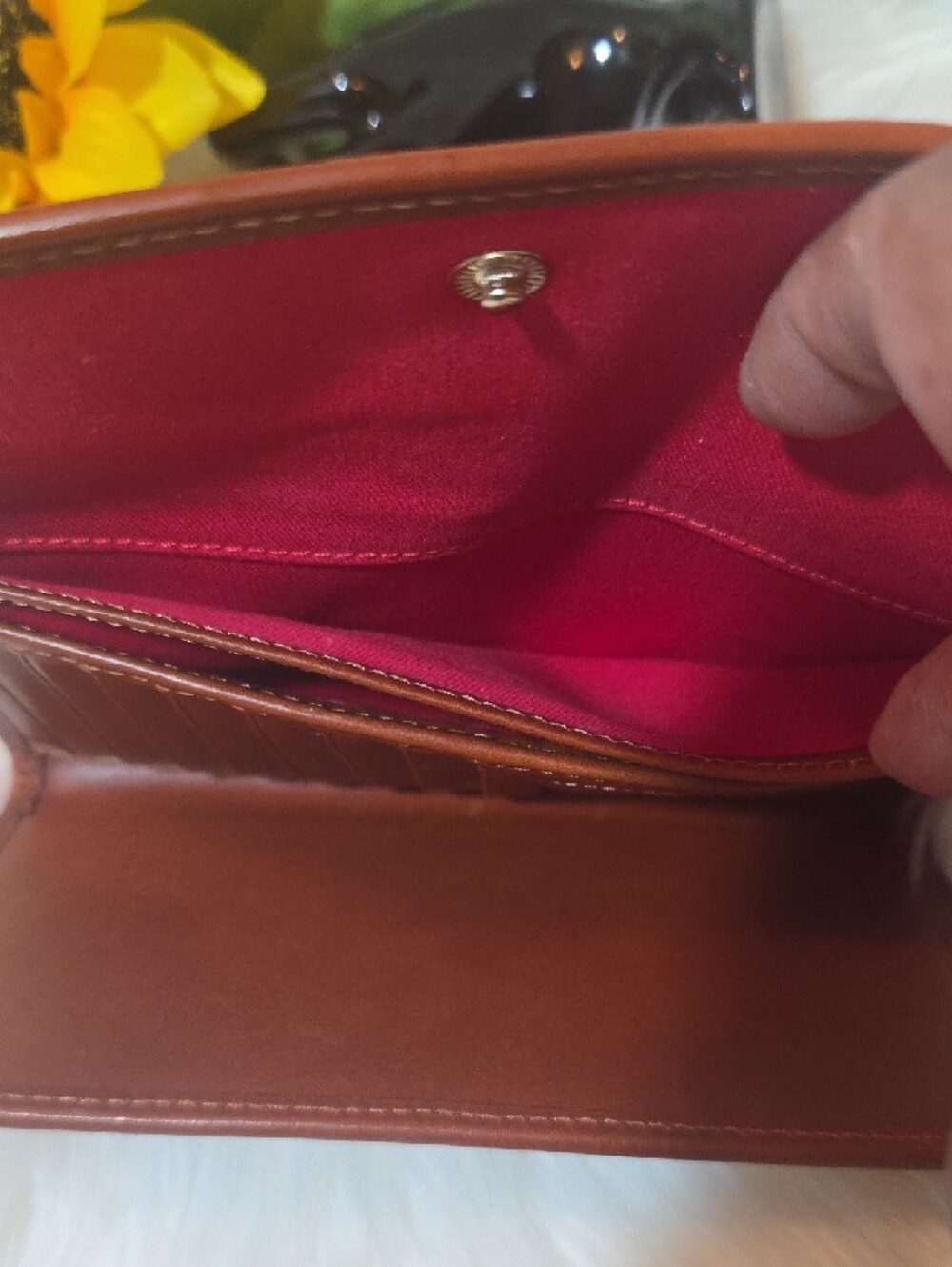 Dooney & Bourke Beige and Brown Signature Continental Wallet - Picture 6 of 13
